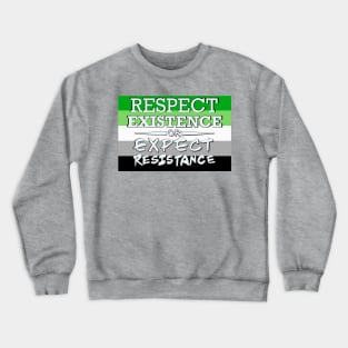 Respect Exsistence or Expect Resistance, Agender Pride Flag Crewneck Sweatshirt